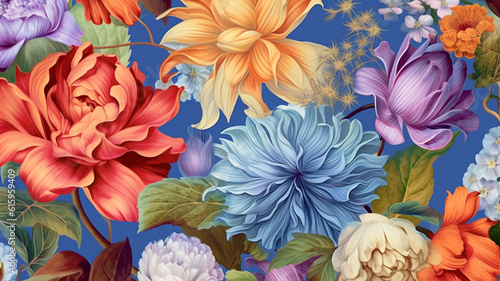 Artful Blossoms: A Painting Celebrating Flowers, Ideal for Greeting Cards and Prints