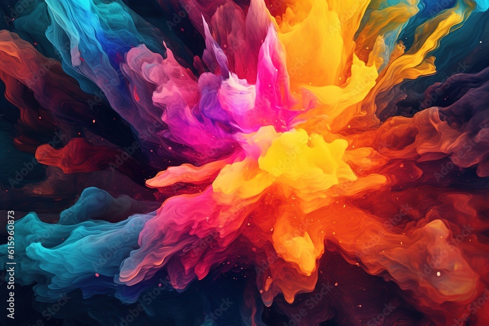 Abstract colorful splash of paint background