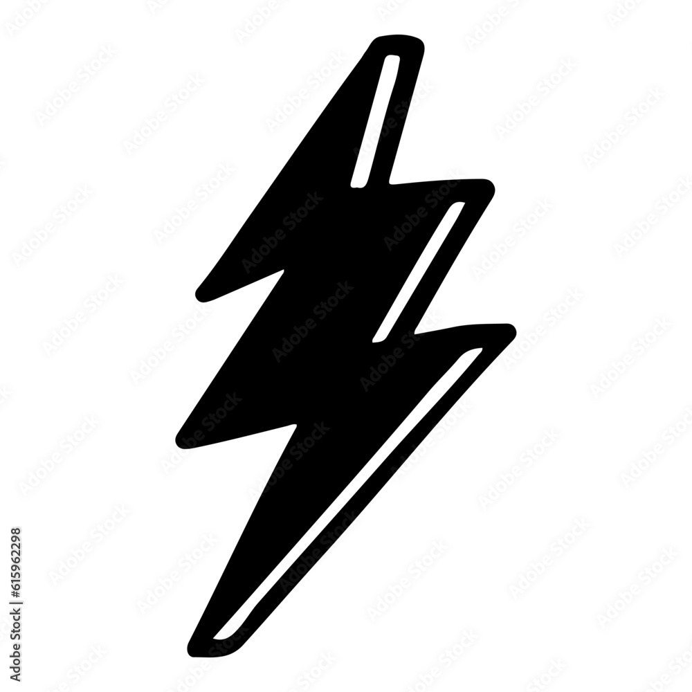 Doodle sketch style of electric lightning bolt symbol vector illustration for concept design. Doodle sketch style of electric lightning bolt symbol vector illustration for concept design.