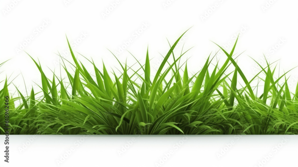grass isolated on white created with Generative AI technology grass isolated on white created with Generative AI technology