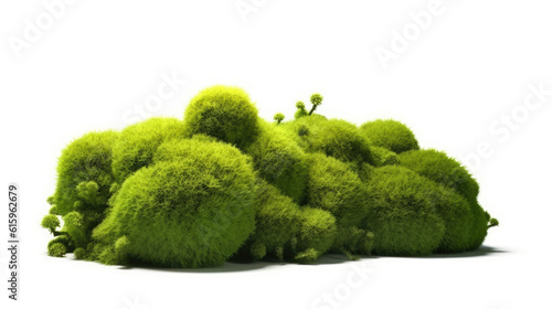 moss isolated on white created with Generative AI technology