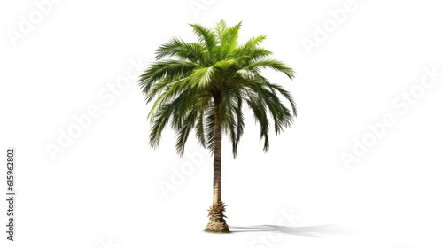 palm tree on white created with Generative AI technology