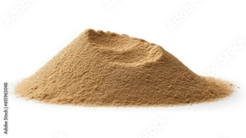 pile of sand isolated on white created with Generative AI technology