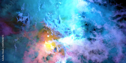 Photography Color smoke and clouds 3D render