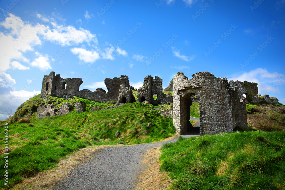 Castle ruins of Rock of Dunamase in County Laois Ireland