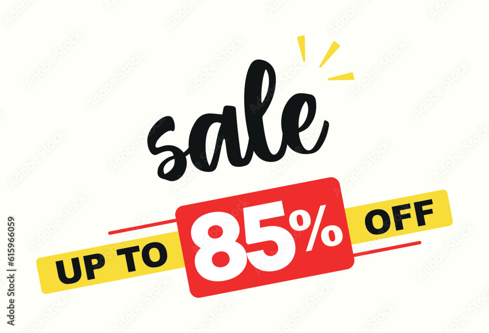 85% off. Special offer, sales, promo, shop. Campaign for retail, store. Vector illustration discount price 85% off. Special offer, sales, promo, shop. Campaign for retail, store. Vector illustration discount price