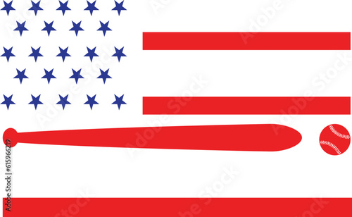 Free Download vintage american flag baseball design - GFXLoad