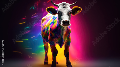 art color painting on cow © Poprock3d