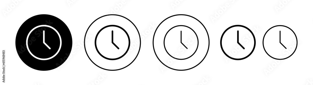 Clock icon set for web and mobile app. Time sign and symbol. watch icon Clock icon set for web and mobile app. Time sign and symbol. watch icon