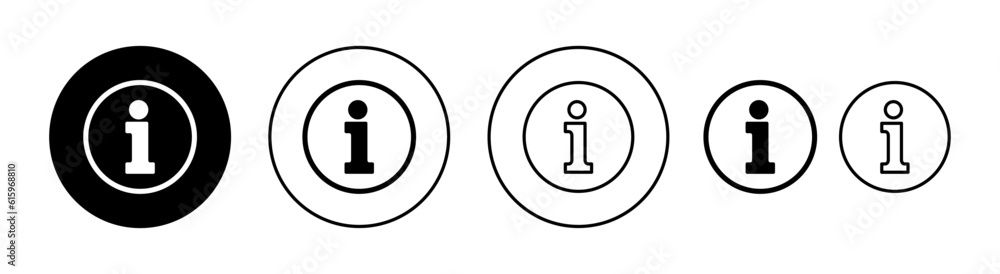 Information sign icon set for web and mobile app. about us sign and symbol. question mark icon Information sign icon set for web and mobile app. about us sign and symbol. question mark icon