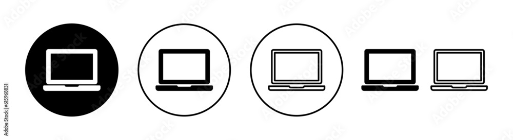 Laptop icon set for web and mobile app. computer sign and symbol Laptop icon set for web and mobile app. computer sign and symbol