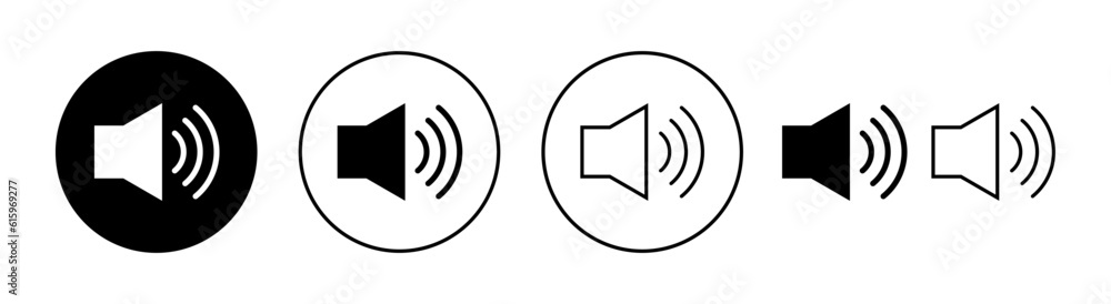Speaker icon set for web and mobile app. volume sign and symbol. loudspeaker icon. sound symbol Speaker icon set for web and mobile app. volume sign and symbol. loudspeaker icon. sound symbol