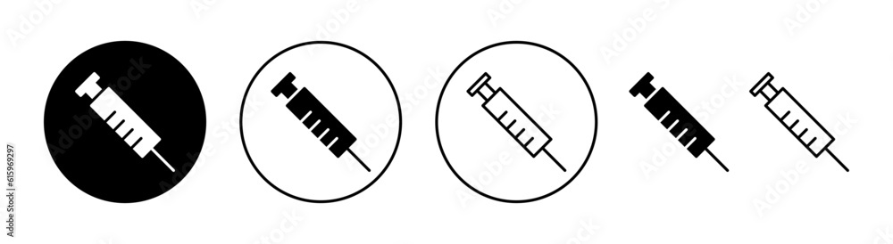 Syringe icon set for web and mobile app. injection sign and symbol. vaccine icon Syringe icon set for web and mobile app. injection sign and symbol. vaccine icon