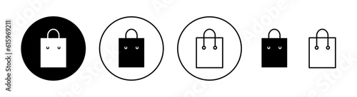 Shopping bag icon set for web and mobile app. shopping sign and symbol