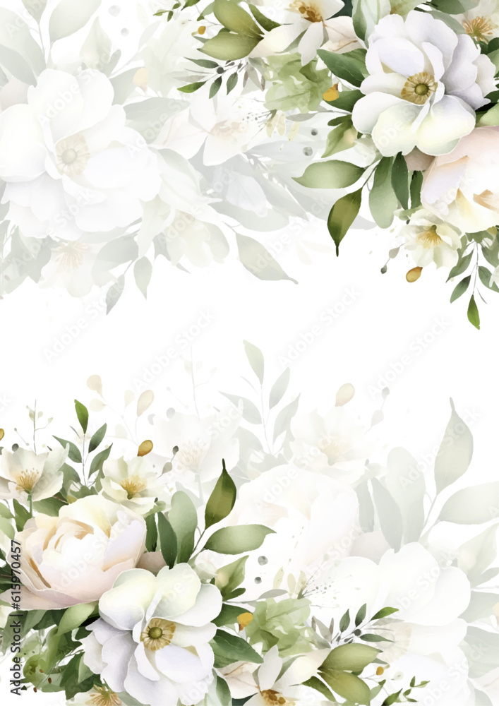 Obraz premium colorful colourful floral flower beautiful and elegant floral wedding invitation card template