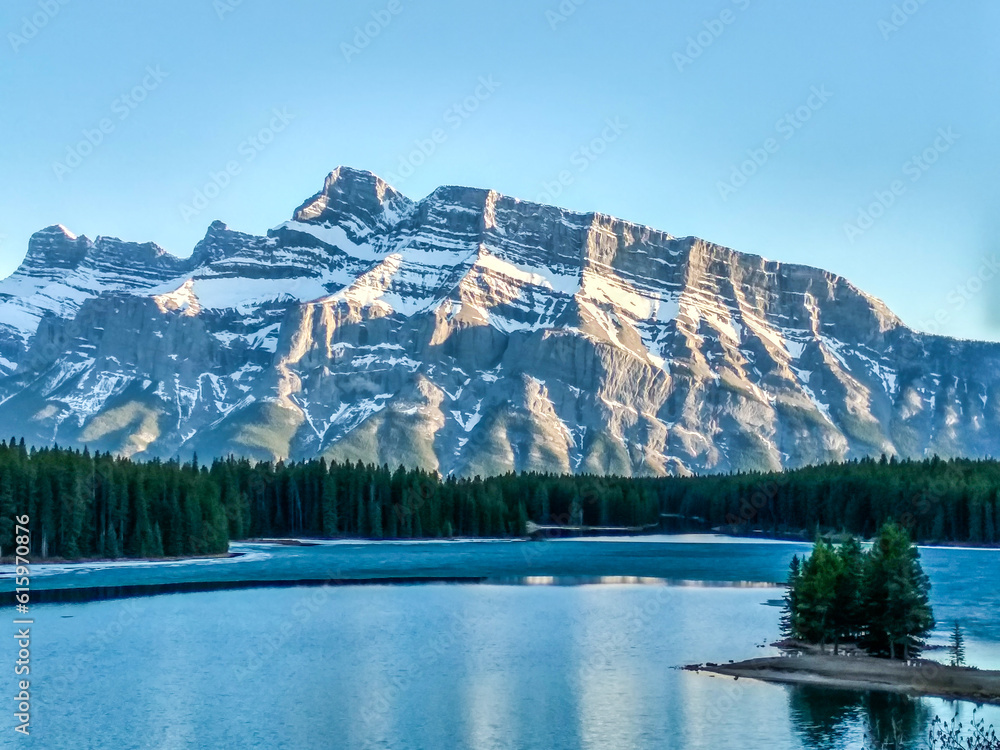 Vermillion Lakes in spring at Banff National Park, Alberta, Canada