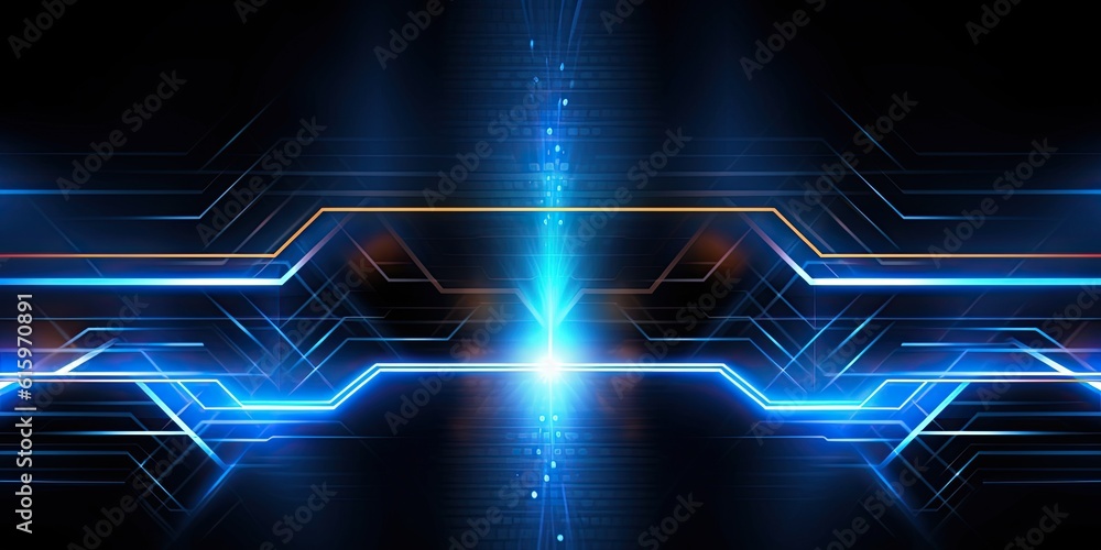 Obraz premium Futuristic glowing light abstract tech background made with Generative AI made with Generative AI