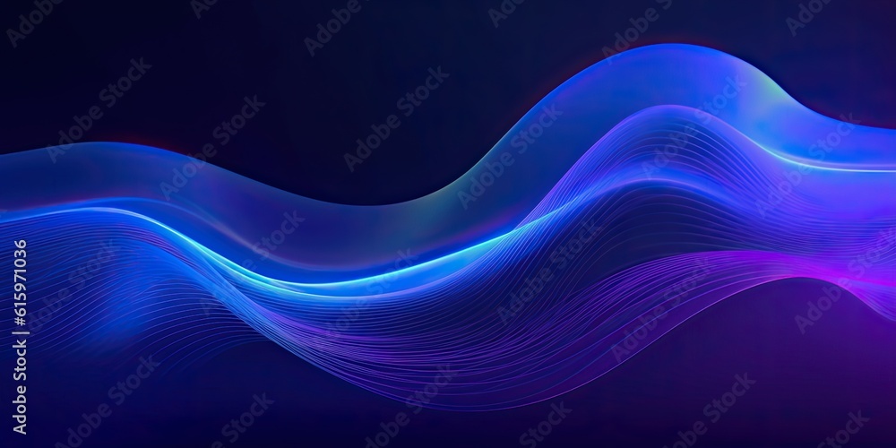 Dark blue abstract background with ultraviolet neon made with Generative AI Dark blue abstract background with ultraviolet neon made with Generative AI