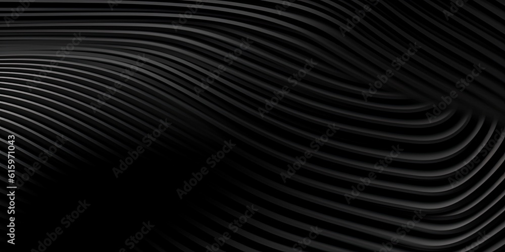 Dark deep black dynamic abstract vector background made with Generative AI