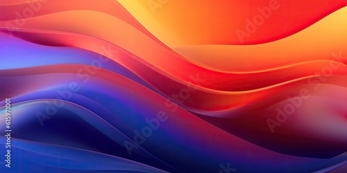 Blurred fluid gradient colorful background made with Generative AI