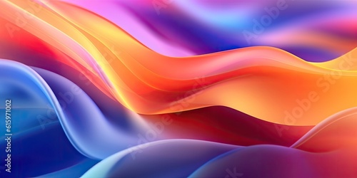 Blurred fluid gradient colorful background made with Generative AI