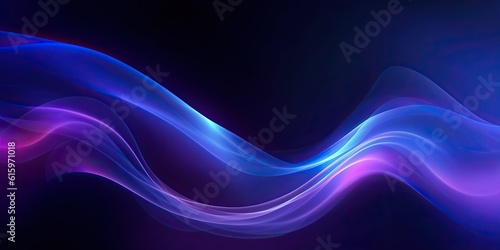 Dark blue abstract background with ultraviolet neon made with Generative AI