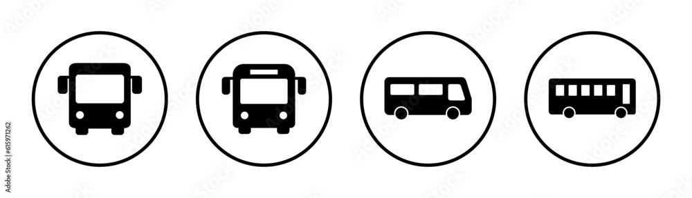 Bus icon set illustration. bus sign and symbol. transport symbol Bus icon set illustration. bus sign and symbol. transport symbol