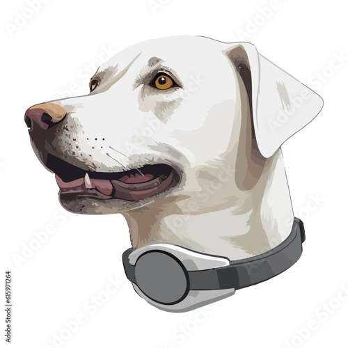 Cute white dog face