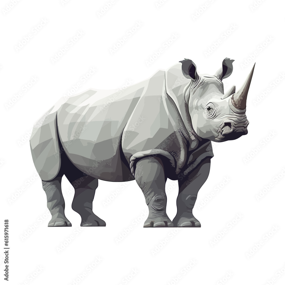 Fat rhinoceros standing