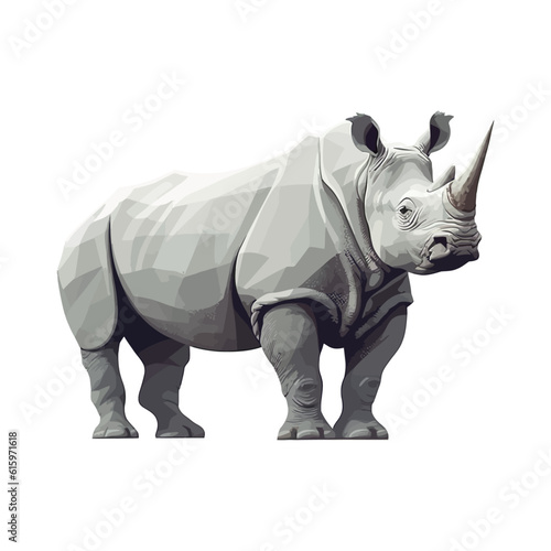 Fat rhinoceros standing