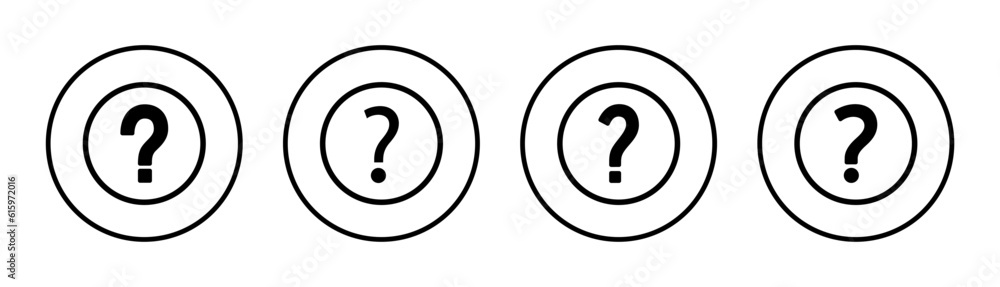 Question icon set illustration. question mark sign and symbol Question icon set illustration. question mark sign and symbol