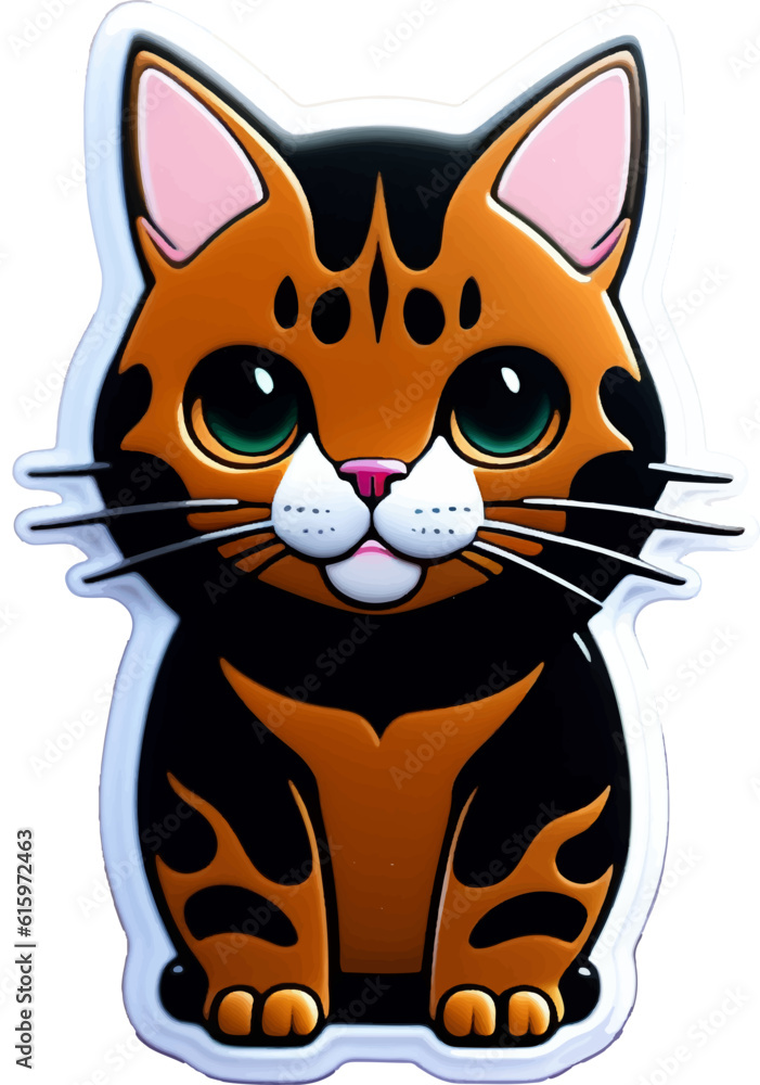 illustration of a cat sticker illustration of a cat sticker