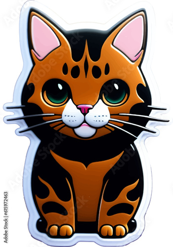 illustration of a cat sticker © HK-ROSSY