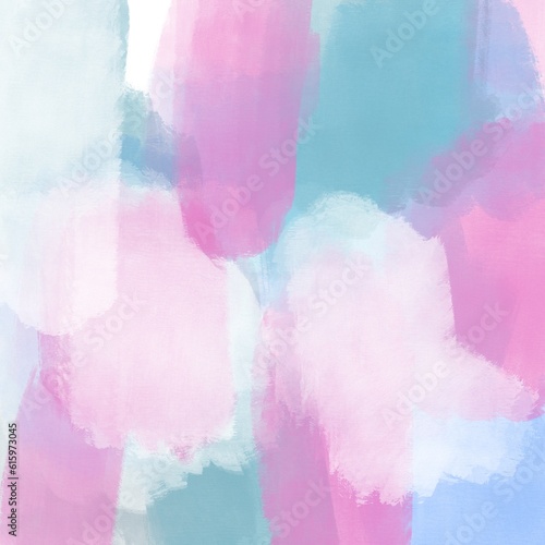 Blue And Pink Gouache Abstract Painting Background