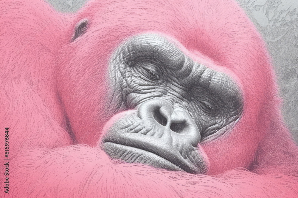 Fototapeta premium ゴリラの顔,Generative AI AI画像