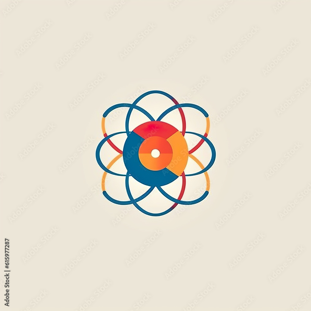 A colorful logo with an abstract design. Generative AI. A colorful logo with an abstract design. Generative AI.