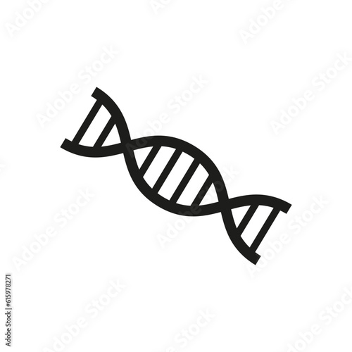 DNA Icon. double helix gene. Vector illustration. stock image.