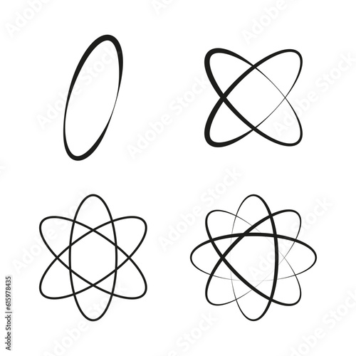 science for concept design. Geometric shape. Round shape. Vector illustration. stock image.