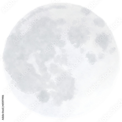 Realistic silver moon clipart PNG