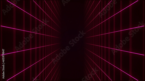 Neon Grid Retro Futuristic 80's Background