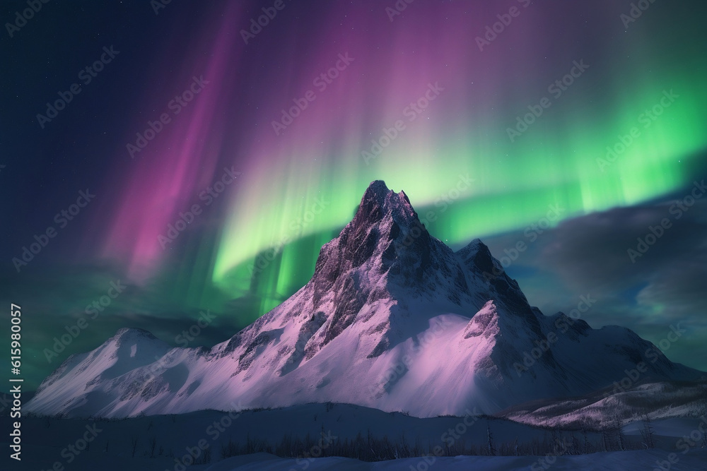 Northern Lights in the mountains