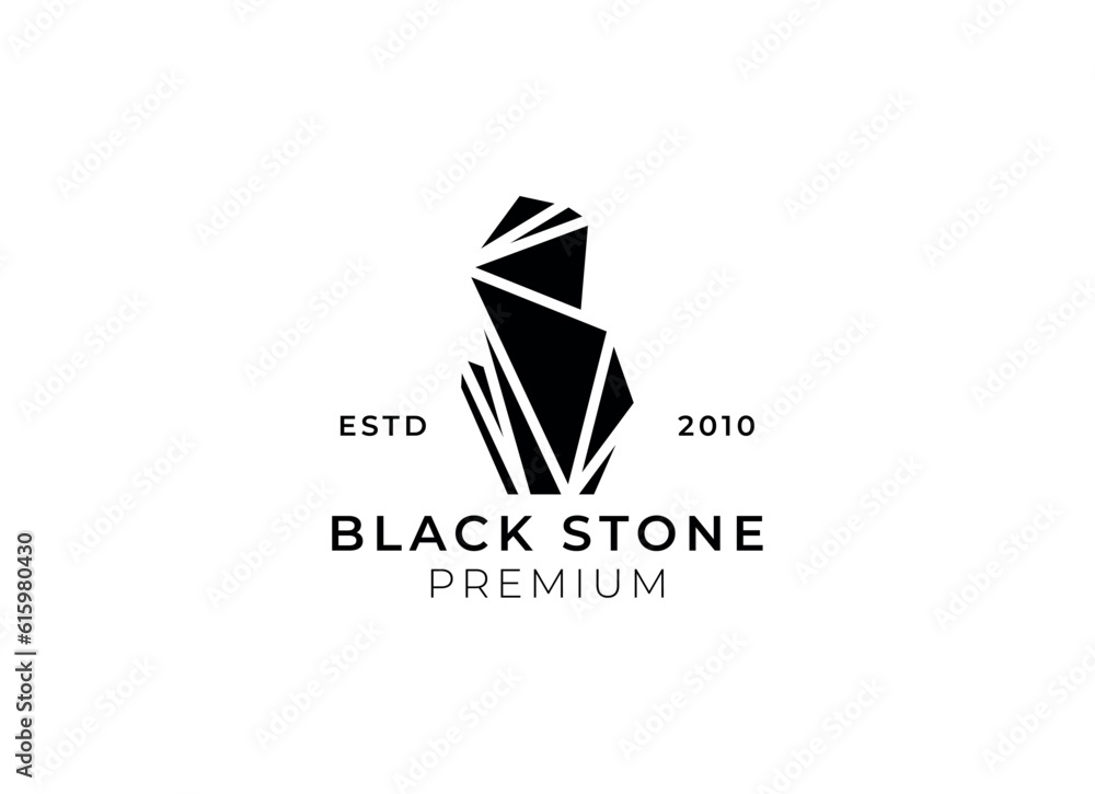 Black stone premium marble logo design. Stone logo vector Black stone premium marble logo design. Stone logo vector