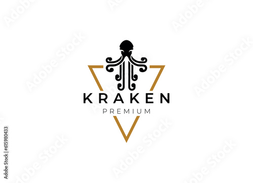 Octopus Logo, Simple Octopus Vector Logo Design