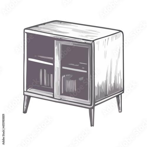Modern bedroom bookshelf