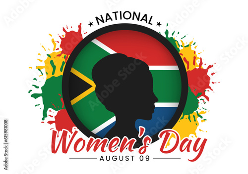 Happy Women Africa Day Celebration Vector Illustration with Ethnic Black Woman and African Flag in Flat Cartoon Hand Drawn Landing Page Templates