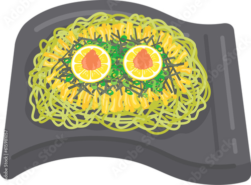 瓦そばのイラスト