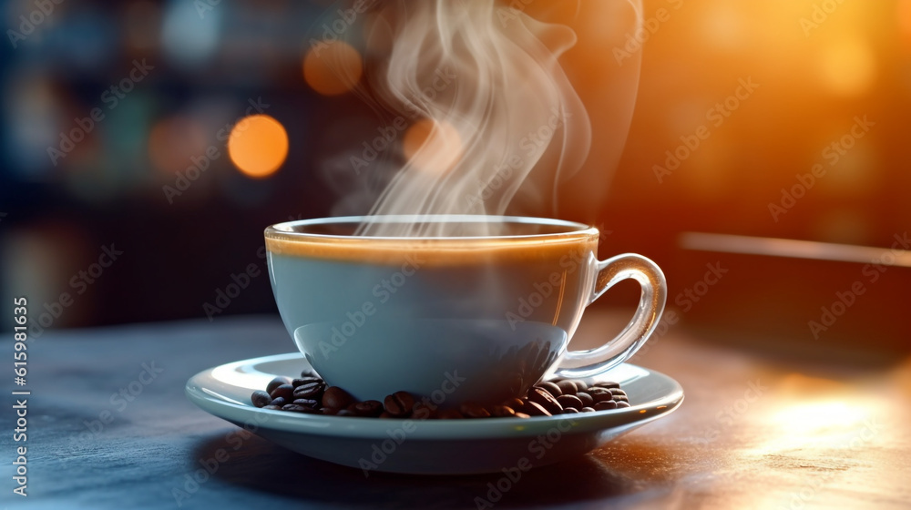 Obraz premium cup of hot coffee tasty