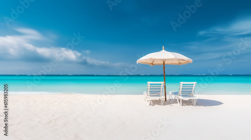 beach with umbrellas © adam
