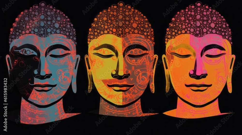 ブッダの顔,Generative AI AI画像 ブッダの顔,Generative AI AI画像