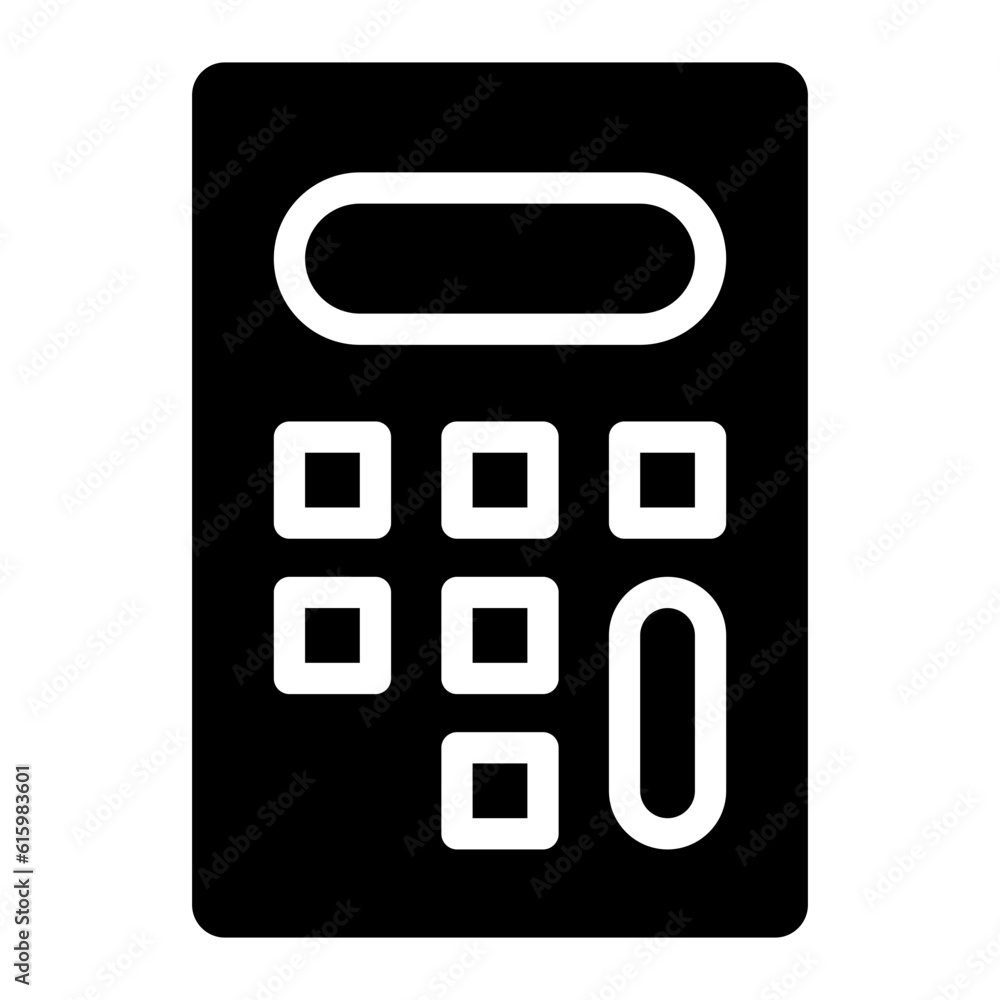 The Black Calculator Icon Symbol is Perfect as an Additional Element to your Design The Black Calculator Icon Symbol is Perfect as an Additional Element to your Design